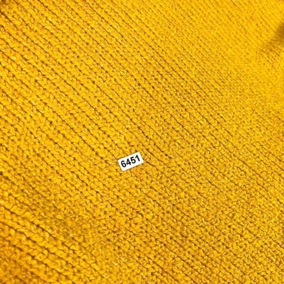 Pilcro Ribbed Pullover Sweater Womens Small Mustard Crop Turtle Neck Oversized - Picture 11 of 11